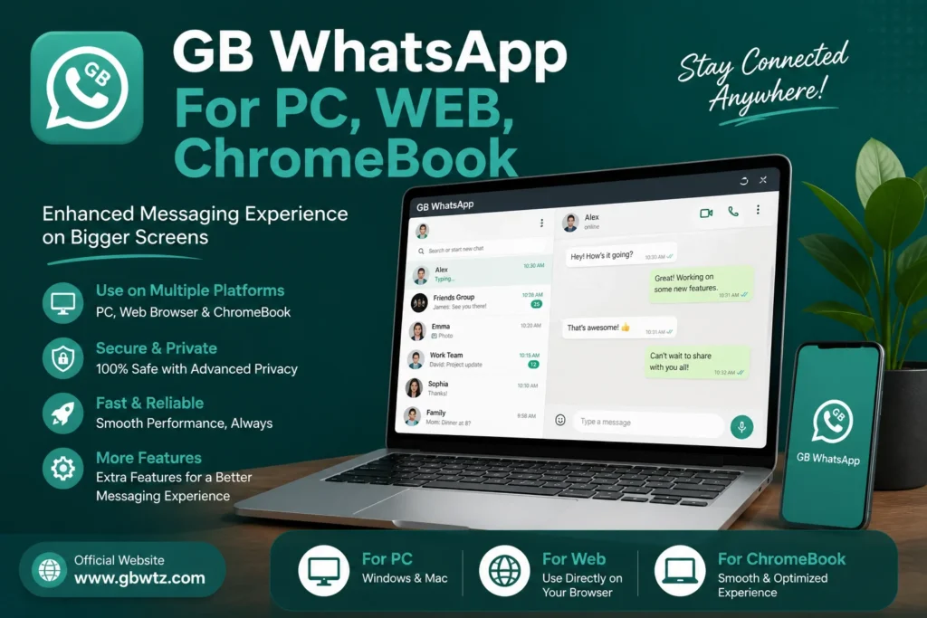 GB WhatsApp APK For PC, WEB, CHromebook